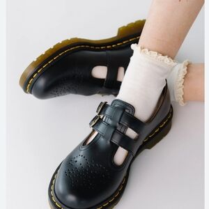 Dr. Martens Mary Jane Shoes 12916 Women  Double Buckle Black Leather NWOB